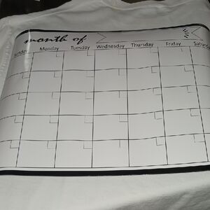 Magnetic Dry Erase Whiteboard Monthly Calendar